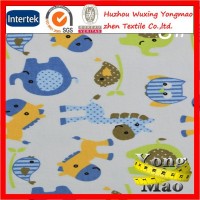 NO MOQ combed cotton fabrics cheap printed baby interlock fabric