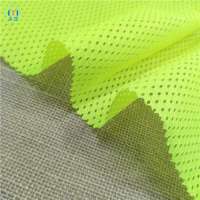 Huzhou high quality tricot knit polyester safety vest fabric