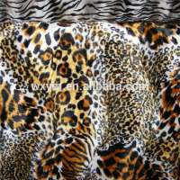 Huzhou manufacturer of polyester leopard print tricot velvet fabric for upholstery