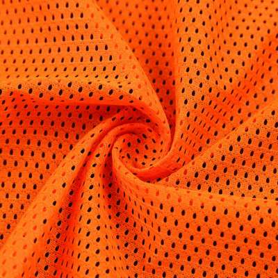 100% polyester dry fit moisture wicking tricot knitted mesh fabric for safety vest