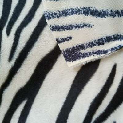 warp knitted 100% polyester printed velvet fabric for toy cushion garment sofa